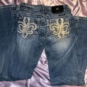 Embellished Miss Me Blue Jeans